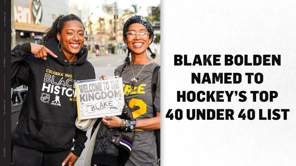 Graphic: Blake Bolden named to hockey's Top 40 Under 40 list